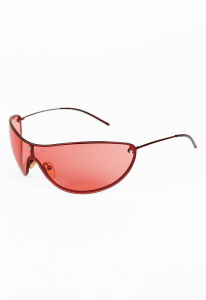 GUCCI TOM FORD SS 2001 RED CURVED WRAPAROUND SUNGLASSES