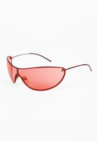 GUCCI TOM FORD SS 2001 RED CURVED WRAPAROUND SUNGLASSES