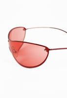 GUCCI TOM FORD SS 2001 RED CURVED WRAPAROUND SUNGLASSES