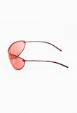 GUCCI TOM FORD SS 2001 RED CURVED WRAPAROUND SUNGLASSES