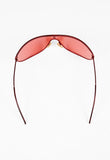 GUCCI TOM FORD SS 2001 RED CURVED WRAPAROUND SUNGLASSES