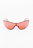 GUCCI TOM FORD SS 2001 RED CURVED WRAPAROUND SUNGLASSES