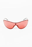 GUCCI TOM FORD SS 2001 RED CURVED WRAPAROUND SUNGLASSES