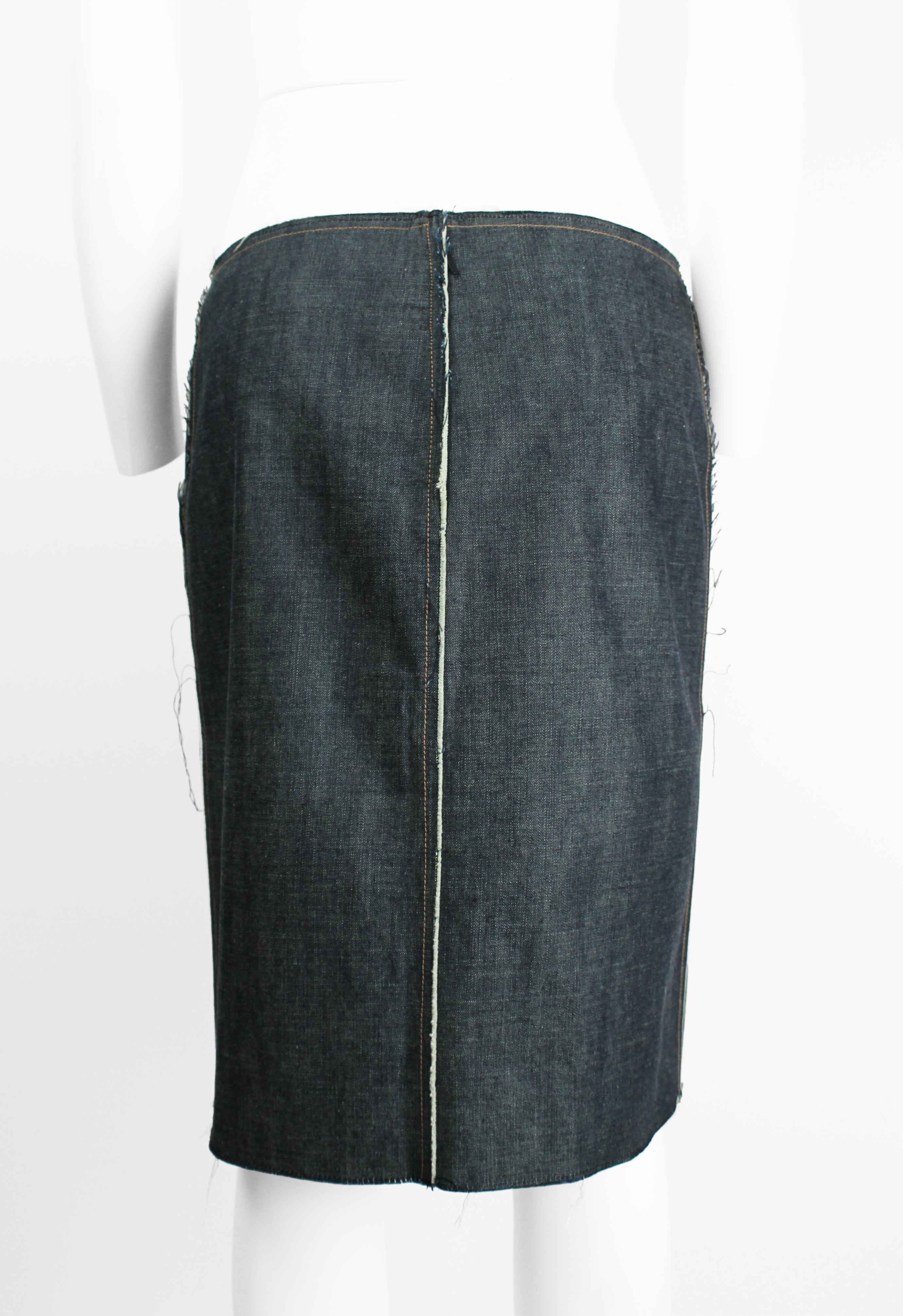 GUCCI TOM FORD SS 2002 LACE UP DENIM SKIRT – THE 543