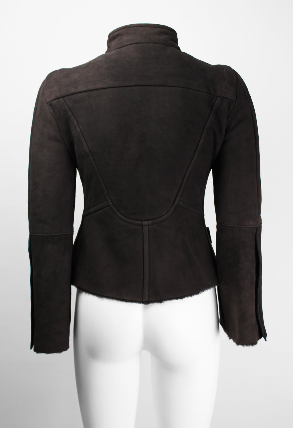 GUCCI TOM FORD FW 2004 BROWN SHEARLING BUCKLE JACKET