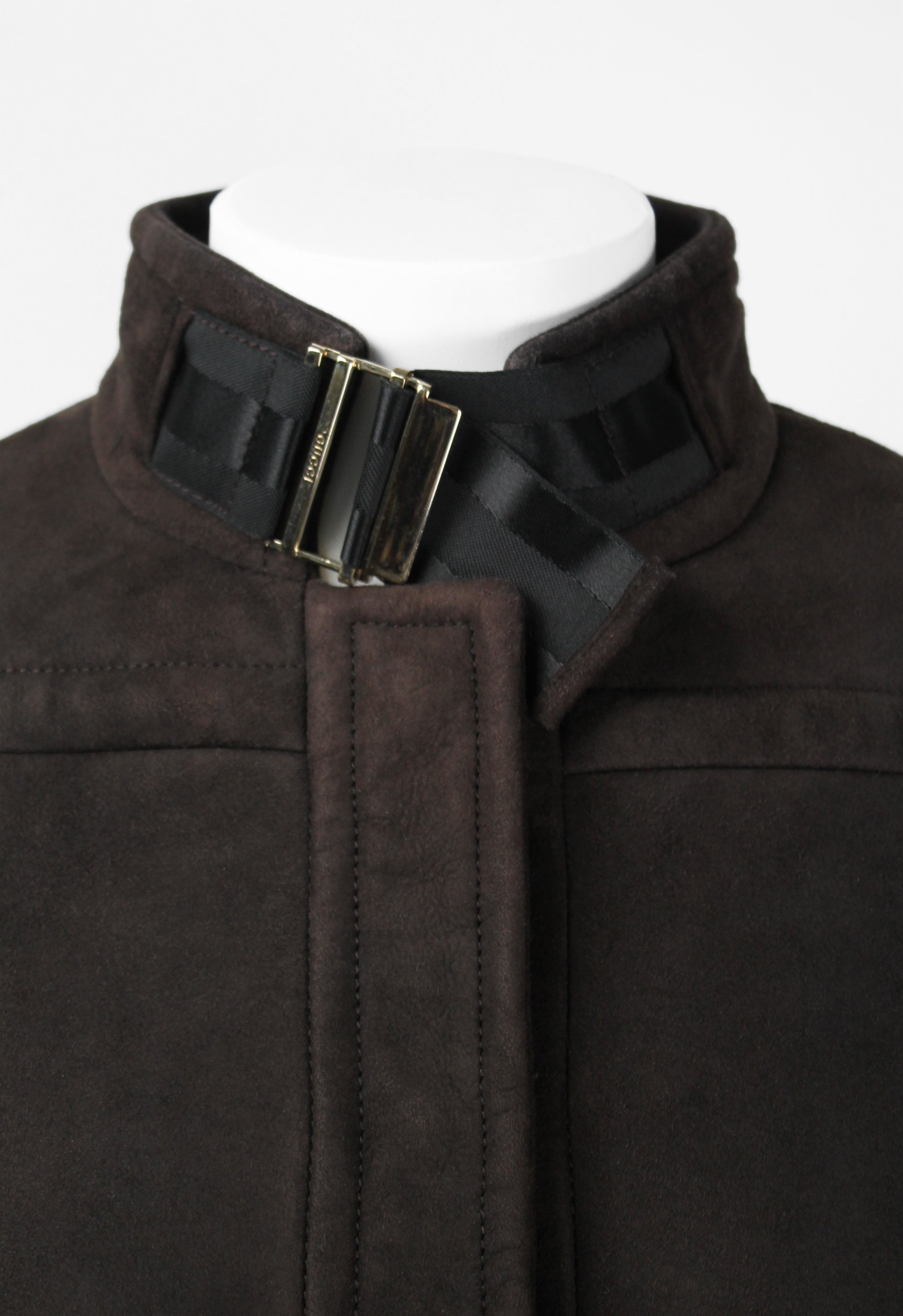 GUCCI TOM FORD FW 2004 BROWN SHEARLING BUCKLE JACKET