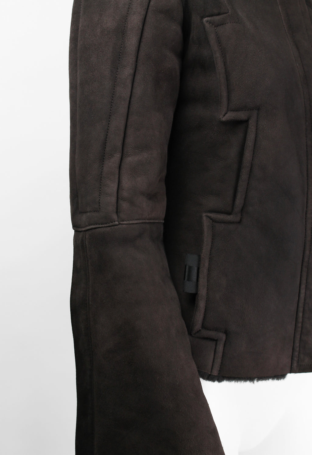 GUCCI TOM FORD FW 2004 BROWN SHEARLING BUCKLE JACKET