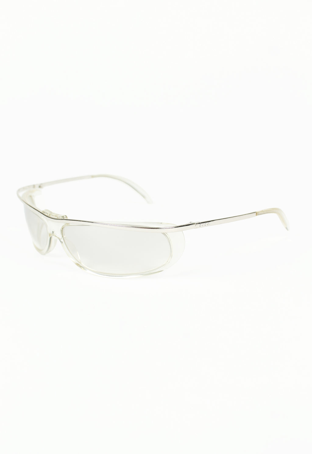 GUCCI TOM FORD CLEAR SUSPENDED WRAPAROUND SUNGLASSES