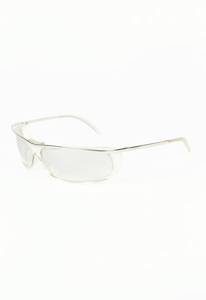 GUCCI TOM FORD CLEAR SUSPENDED WRAPAROUND SUNGLASSES