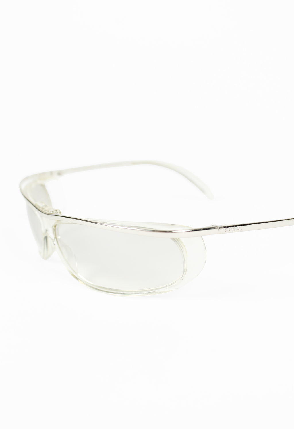 GUCCI TOM FORD CLEAR SUSPENDED WRAPAROUND SUNGLASSES