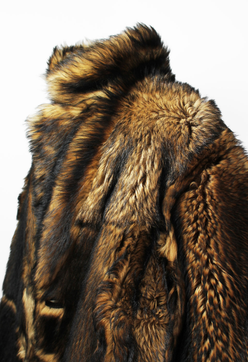 GUCCI TOM FORD FW 1997 HEAVY PANELLED SUEDE & FUR COAT