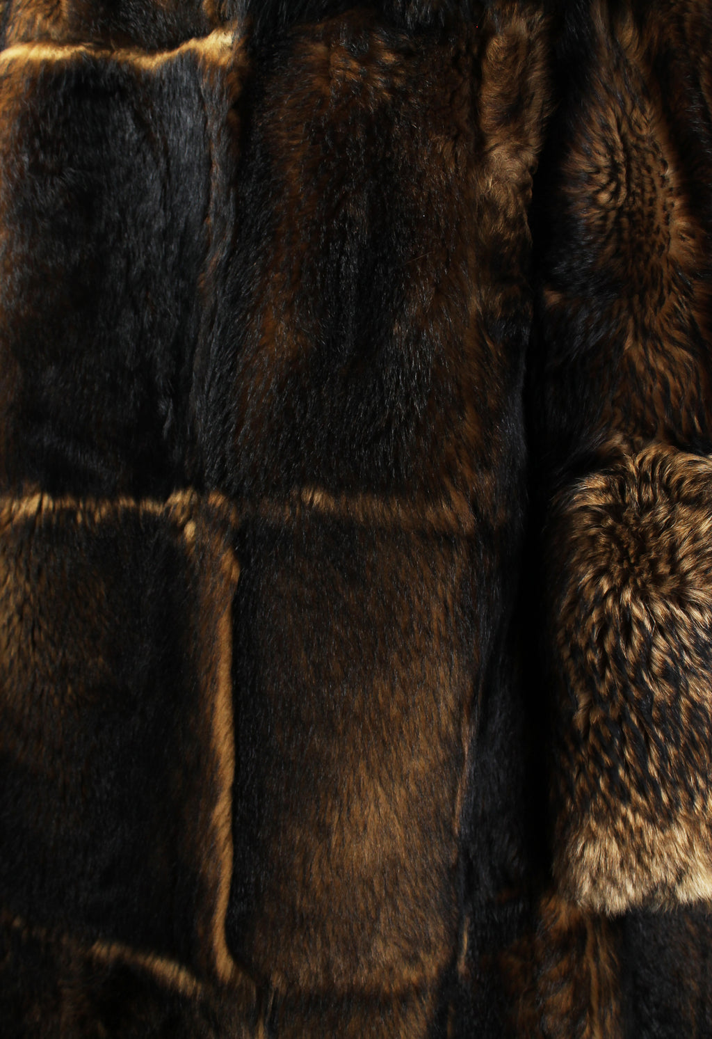GUCCI TOM FORD FW 1997 HEAVY PANELLED SUEDE & FUR COAT