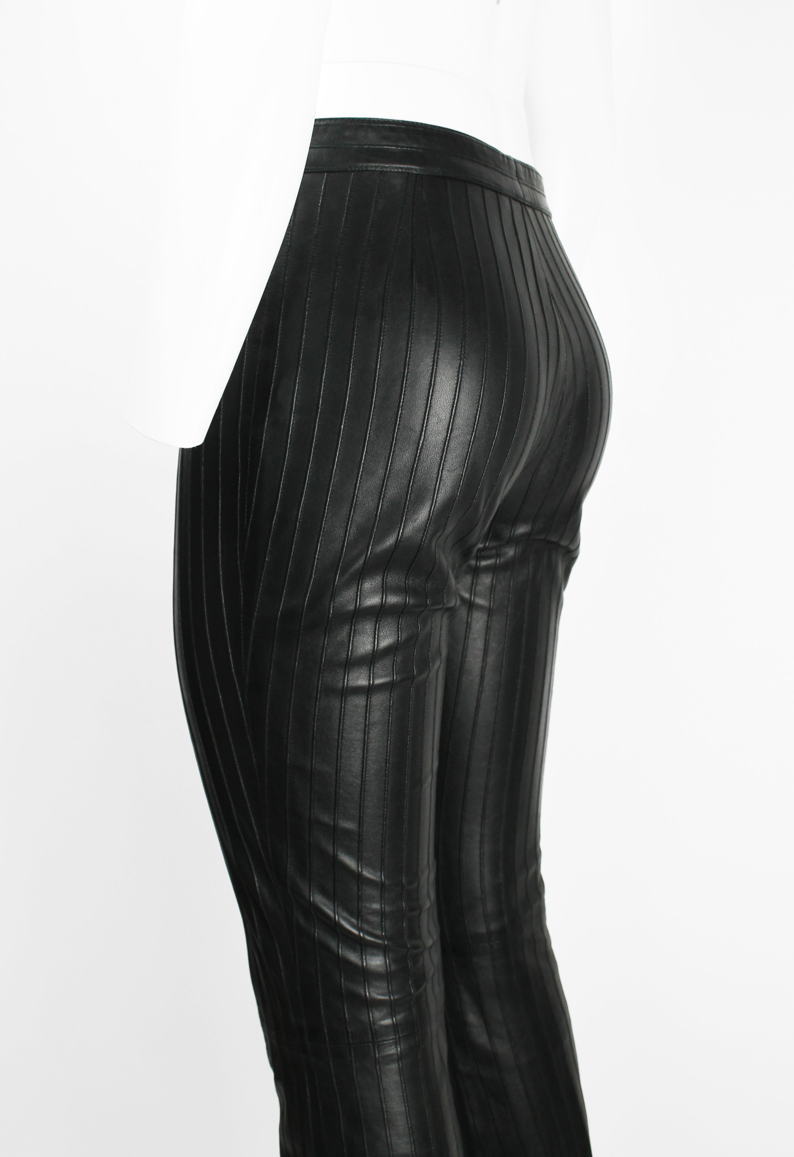 GUCCI TOM FORD FW 1999 BLACK LEATHER TROUSERS