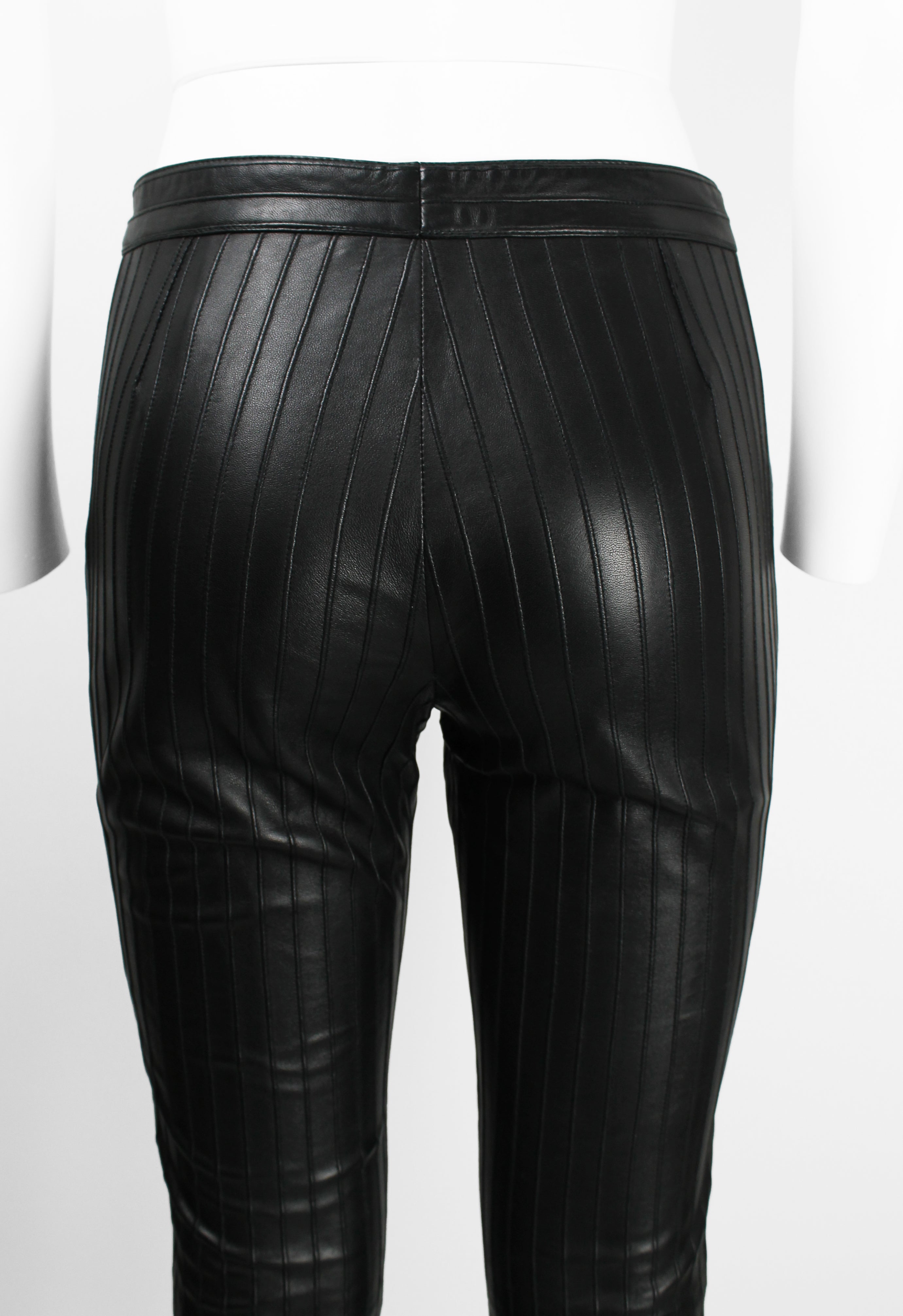 GUCCI TOM FORD FW 1999 BLACK LEATHER TROUSERS