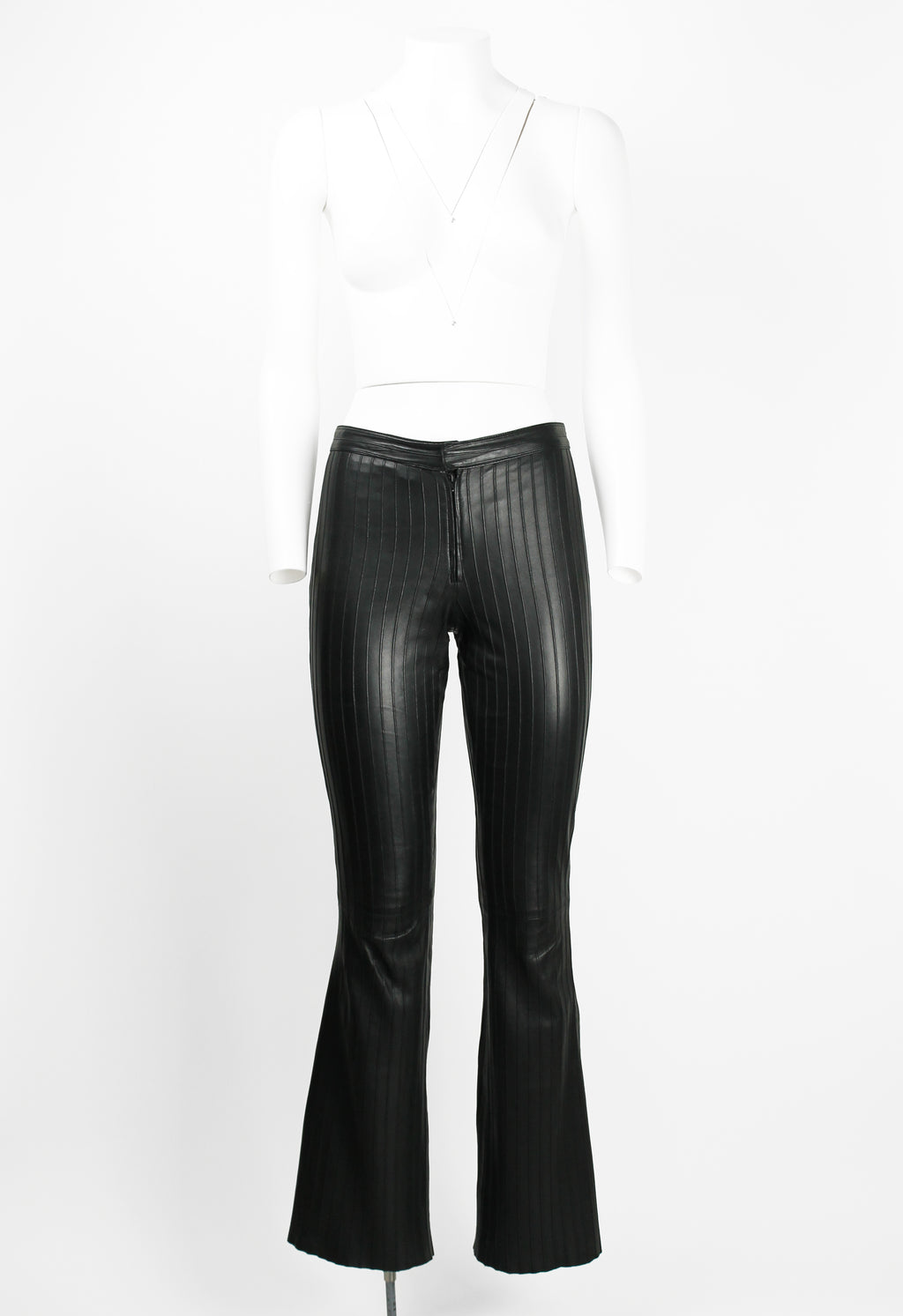 GUCCI TOM FORD FW 1999 BLACK LEATHER TROUSERS