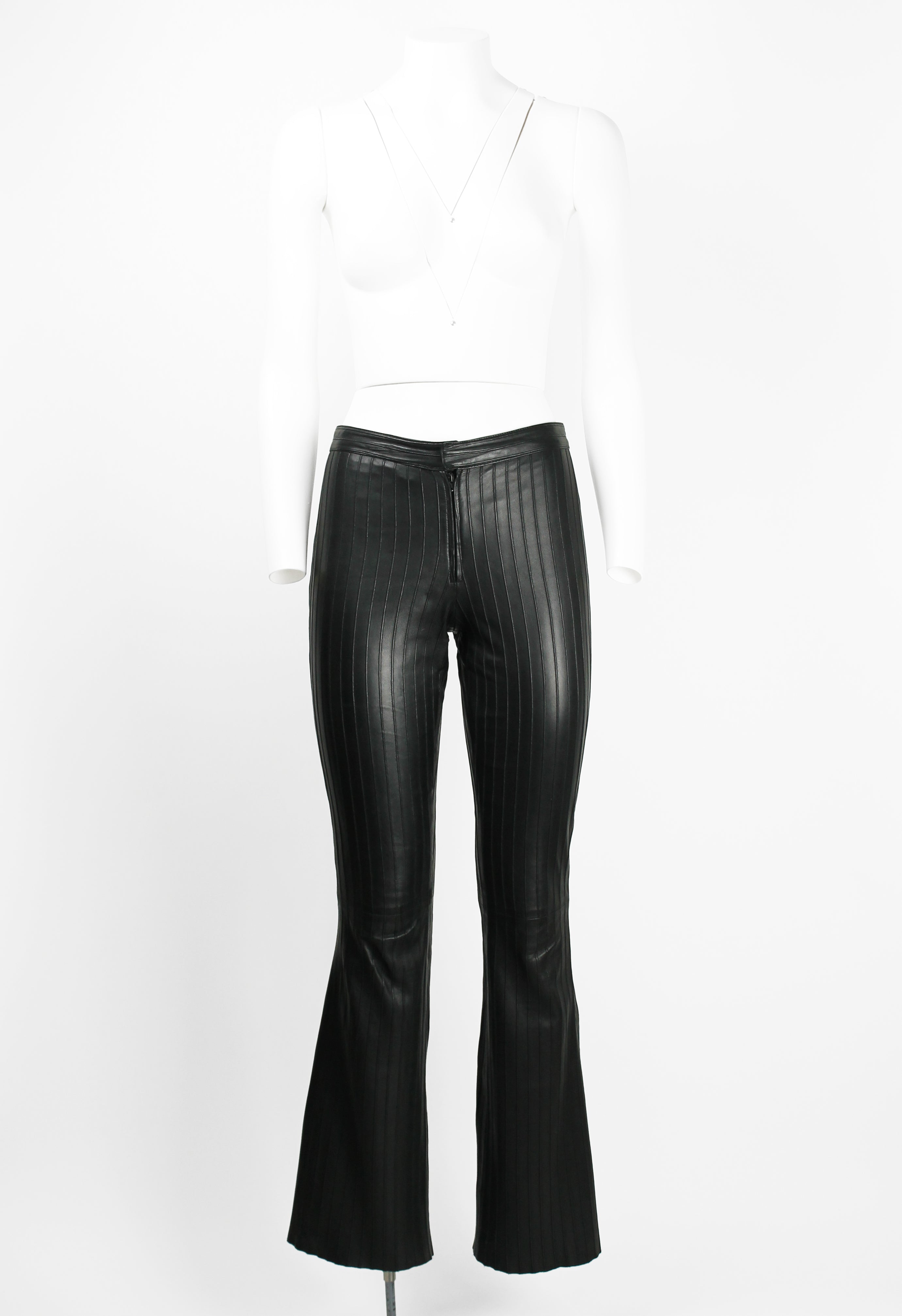 GUCCI TOM FORD FW 1999 BLACK LEATHER TROUSERS
