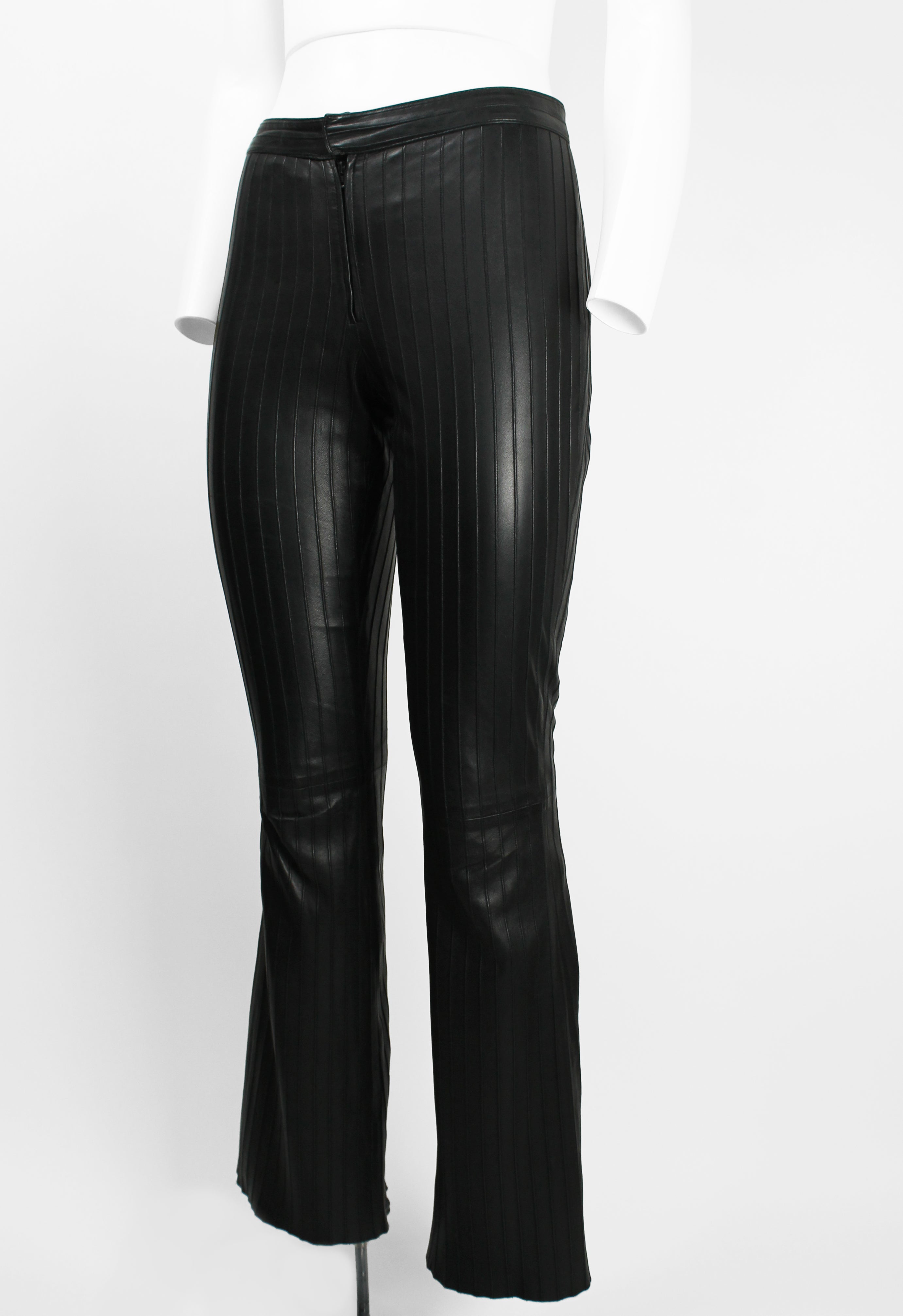 GUCCI TOM FORD FW 1999 BLACK LEATHER TROUSERS