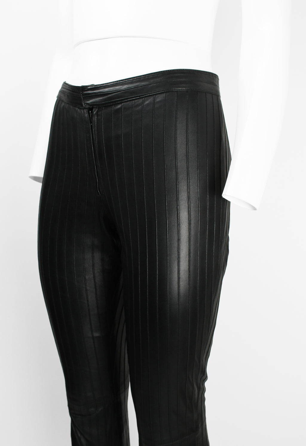 GUCCI TOM FORD FW 1999 BLACK LEATHER TROUSERS