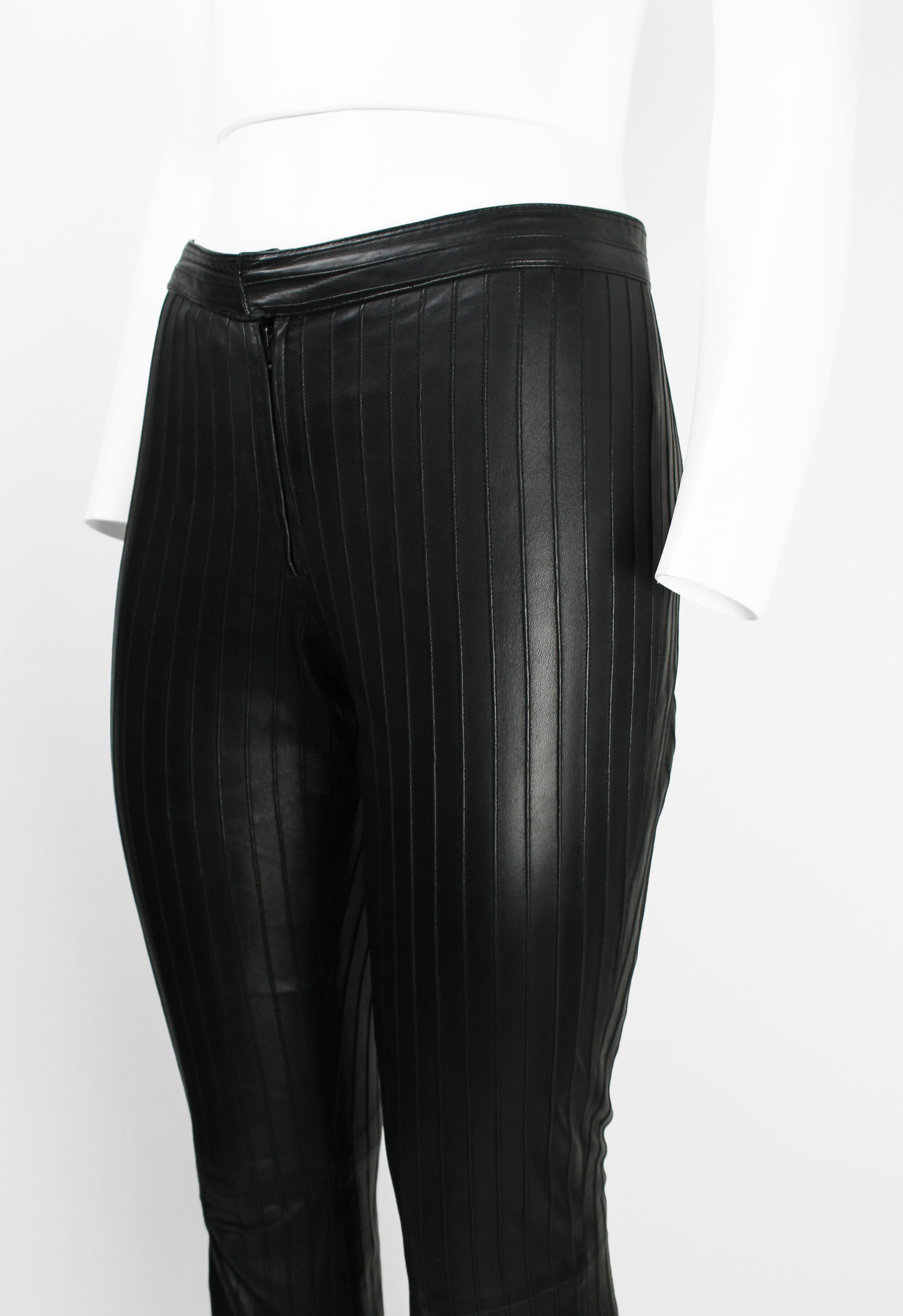 GUCCI TOM FORD FW 1999 BLACK LEATHER TROUSERS