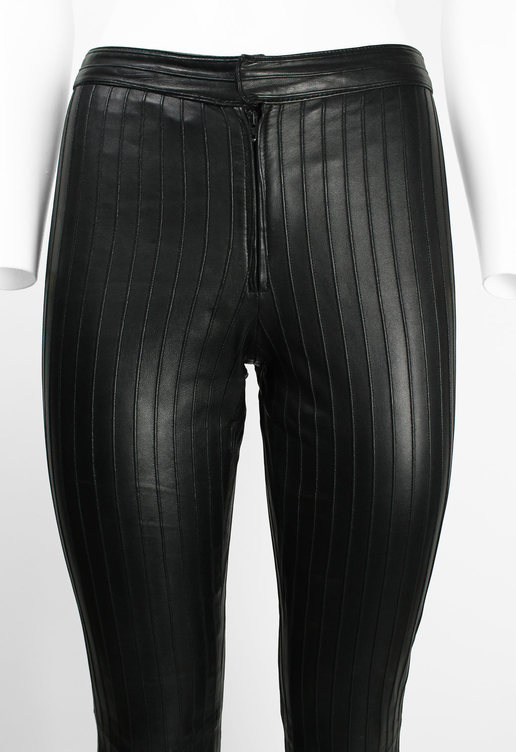 GUCCI TOM FORD FW 1999 BLACK LEATHER TROUSERS