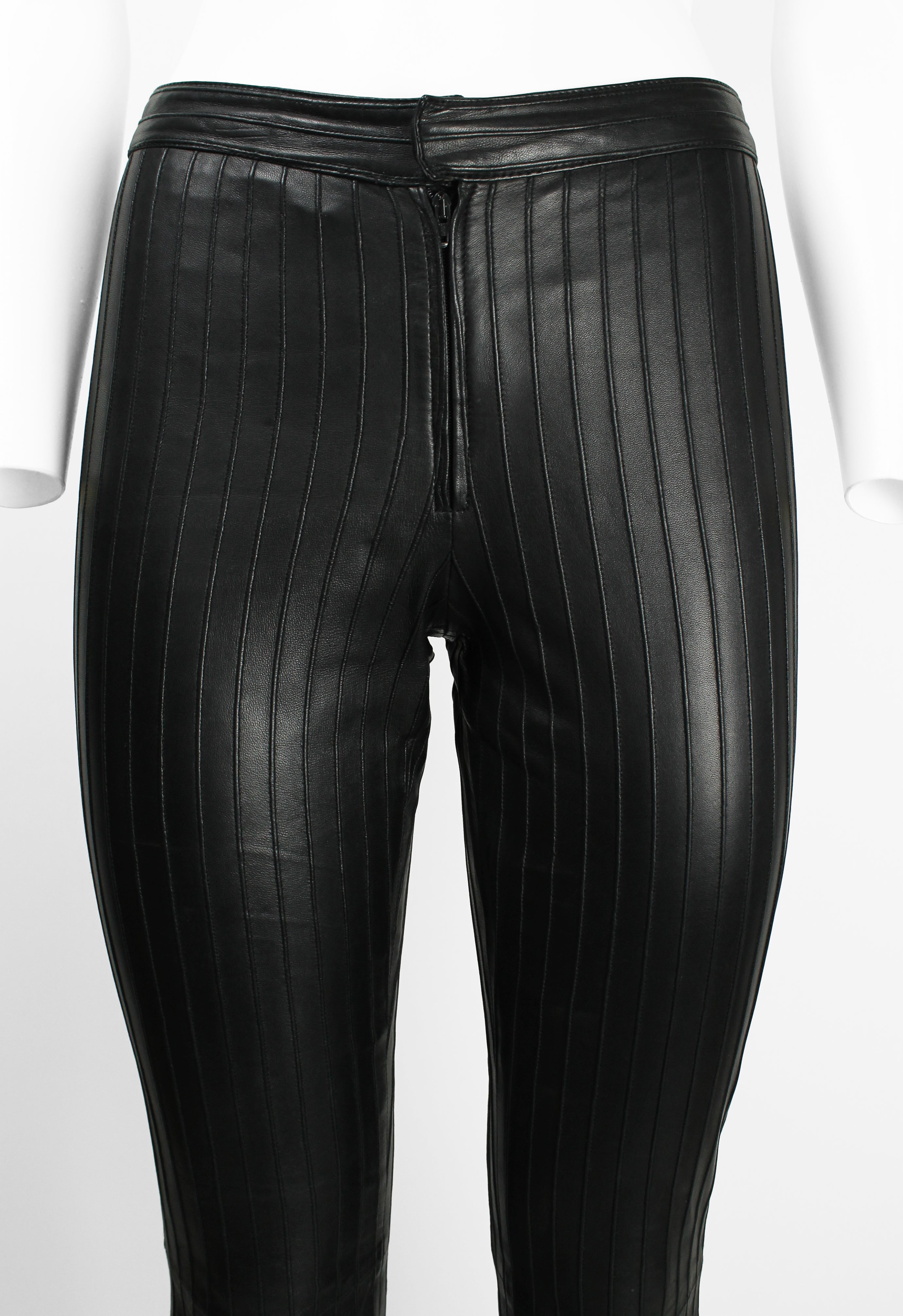 GUCCI TOM FORD FW 1999 BLACK LEATHER TROUSERS