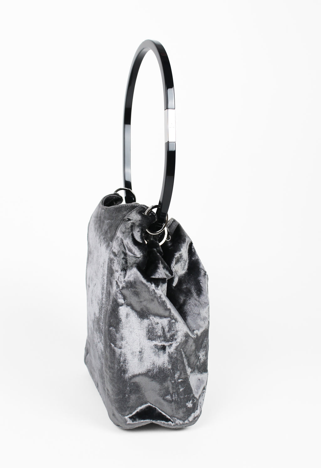 GUCCI TOM FORD FW 1999 SILVER VELVET RING BAG