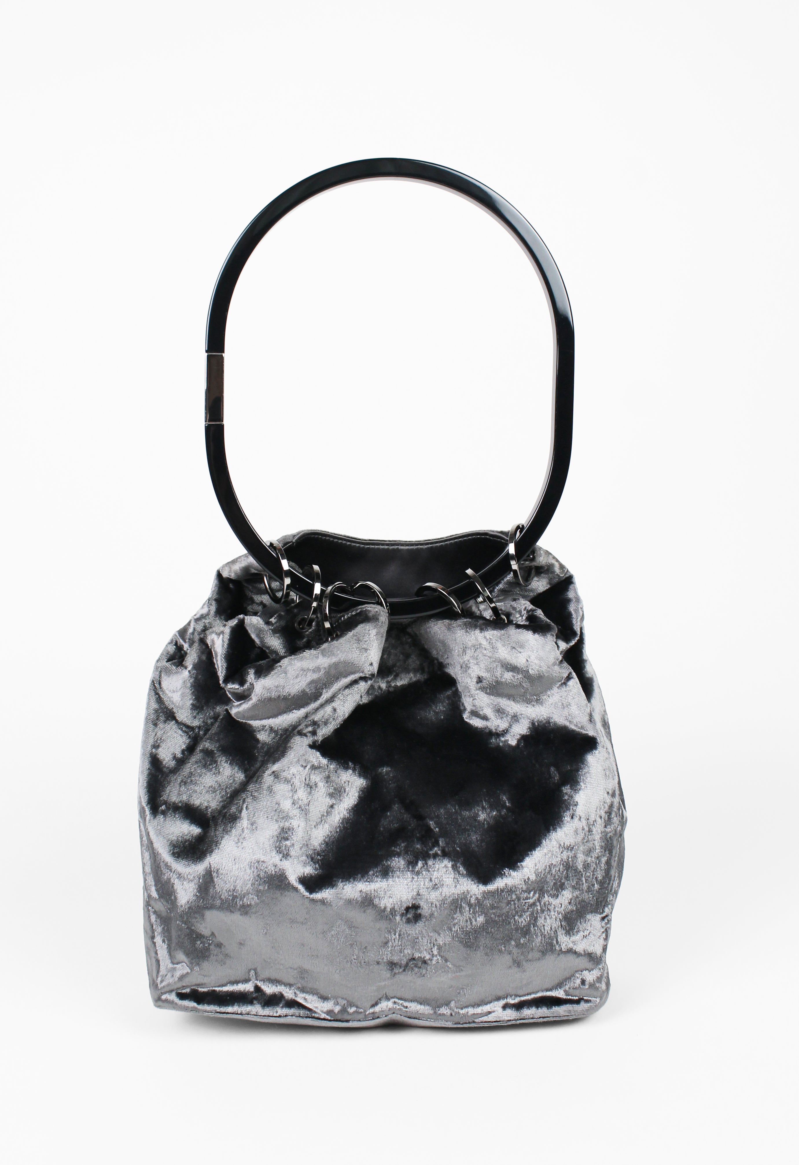 GUCCI TOM FORD FW 1999 SILVER VELVET RING BAG