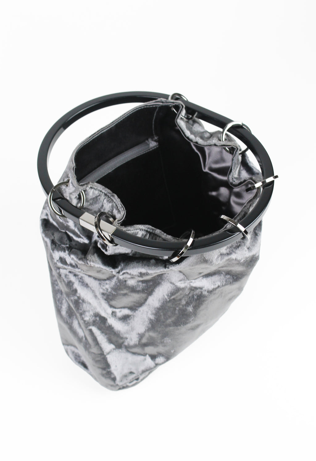 GUCCI TOM FORD FW 1999 SILVER VELVET RING BAG