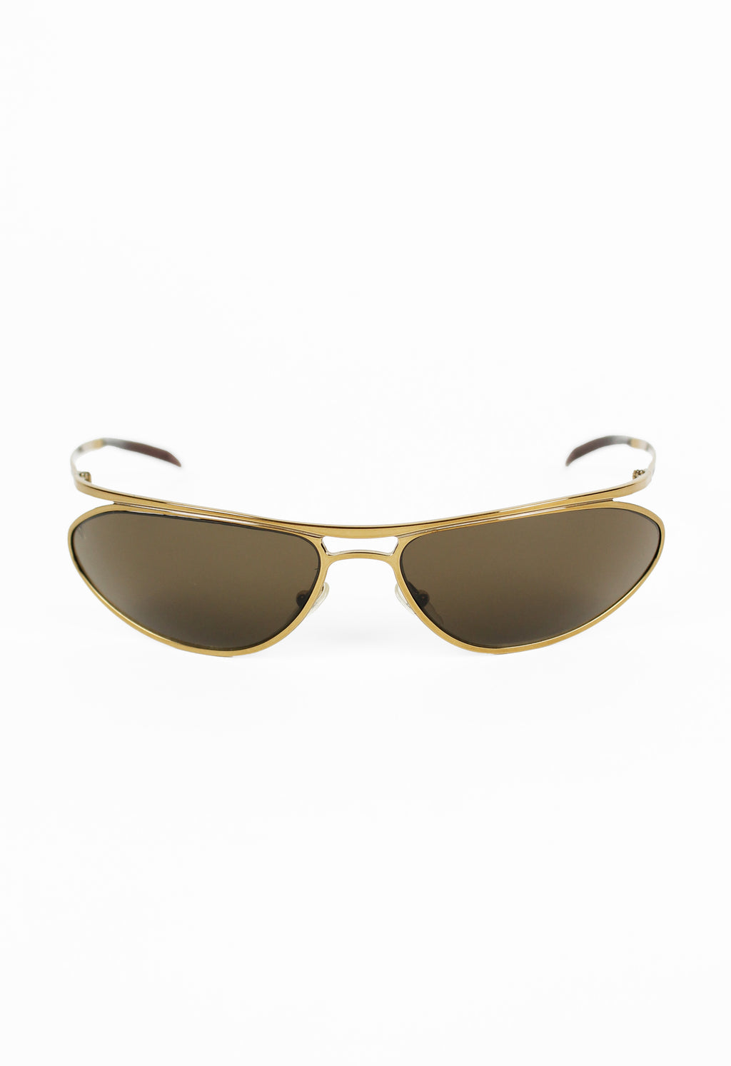 GUCCI TOM FORD FW 2001 CURVED SUSPENDED GOLD SUNGLASSES