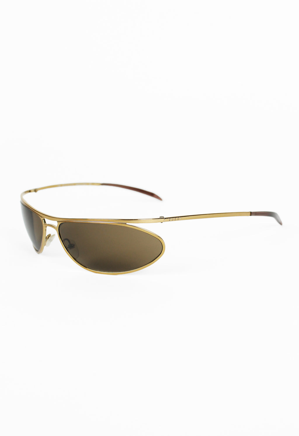 GUCCI TOM FORD FW 2001 CURVED SUSPENDED GOLD SUNGLASSES
