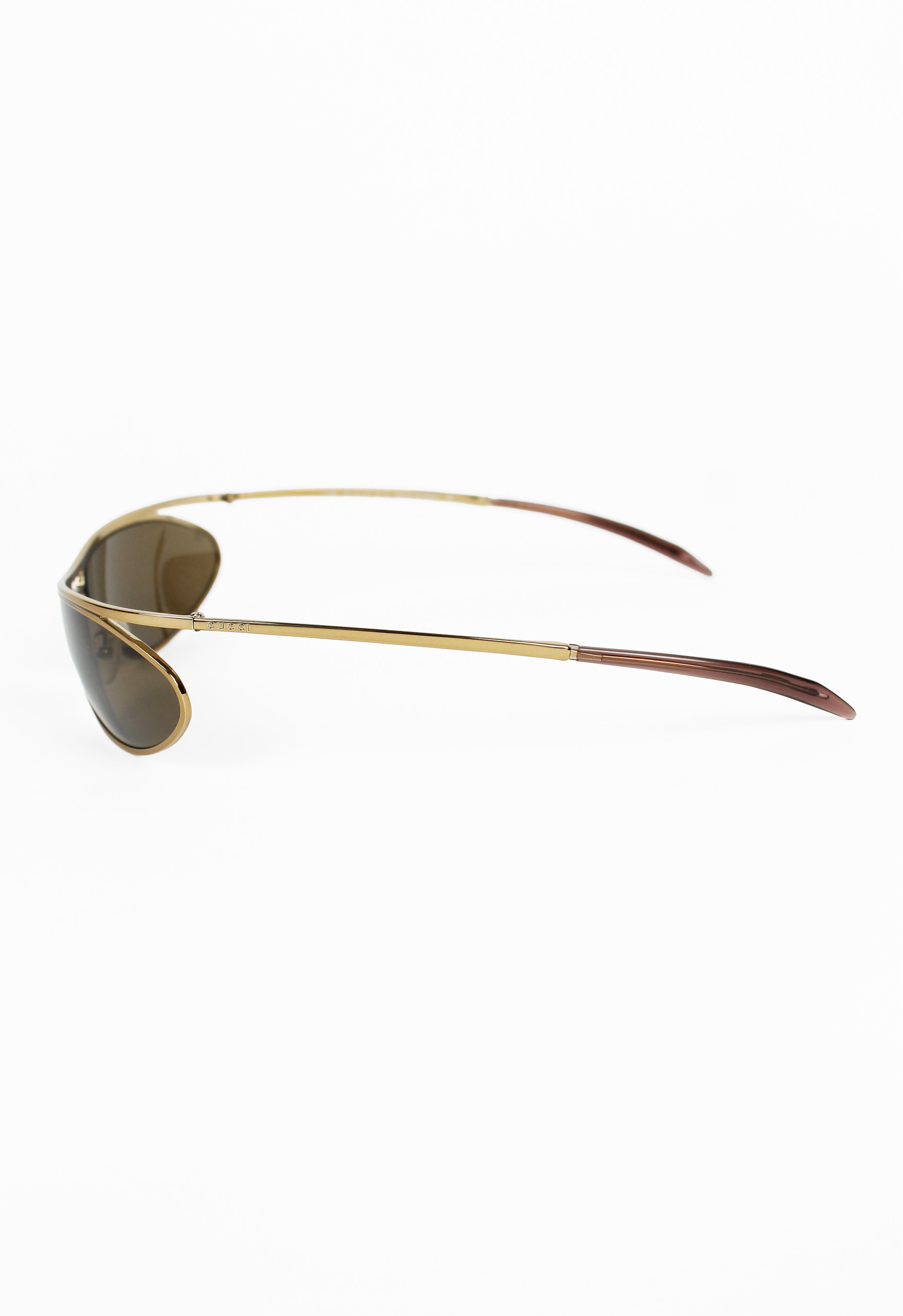 GUCCI TOM FORD FW 2001 CURVED SUSPENDED GOLD SUNGLASSES