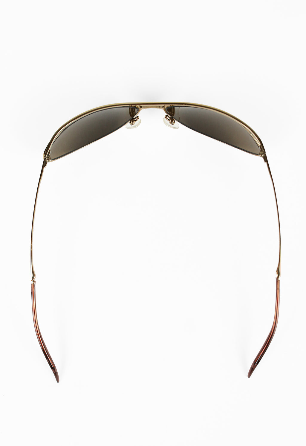 GUCCI TOM FORD FW 2001 CURVED SUSPENDED GOLD SUNGLASSES
