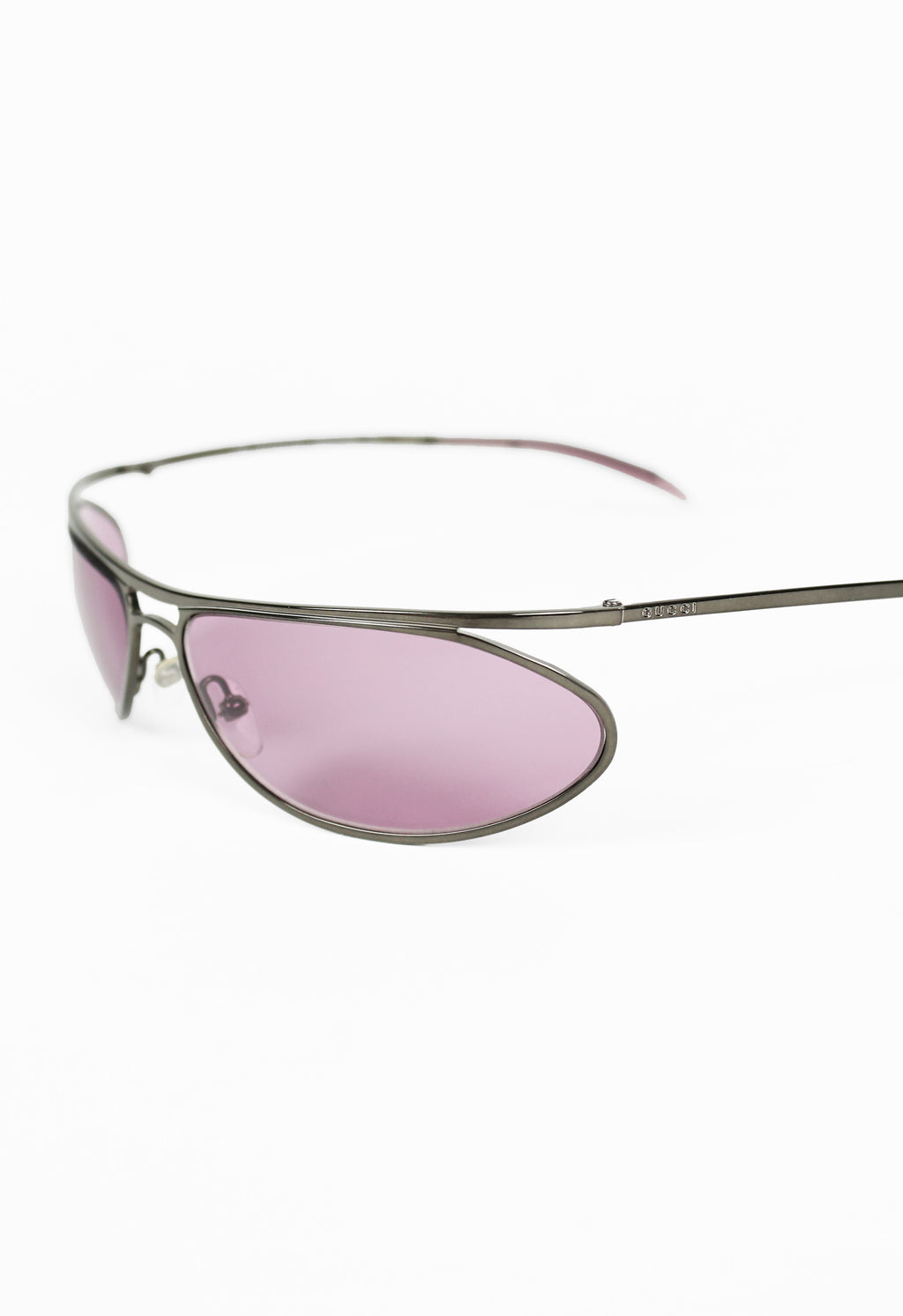 GUCCI TOM FORD FW 2001 CURVED SUSPENDED PURPLE SUNGLASSES