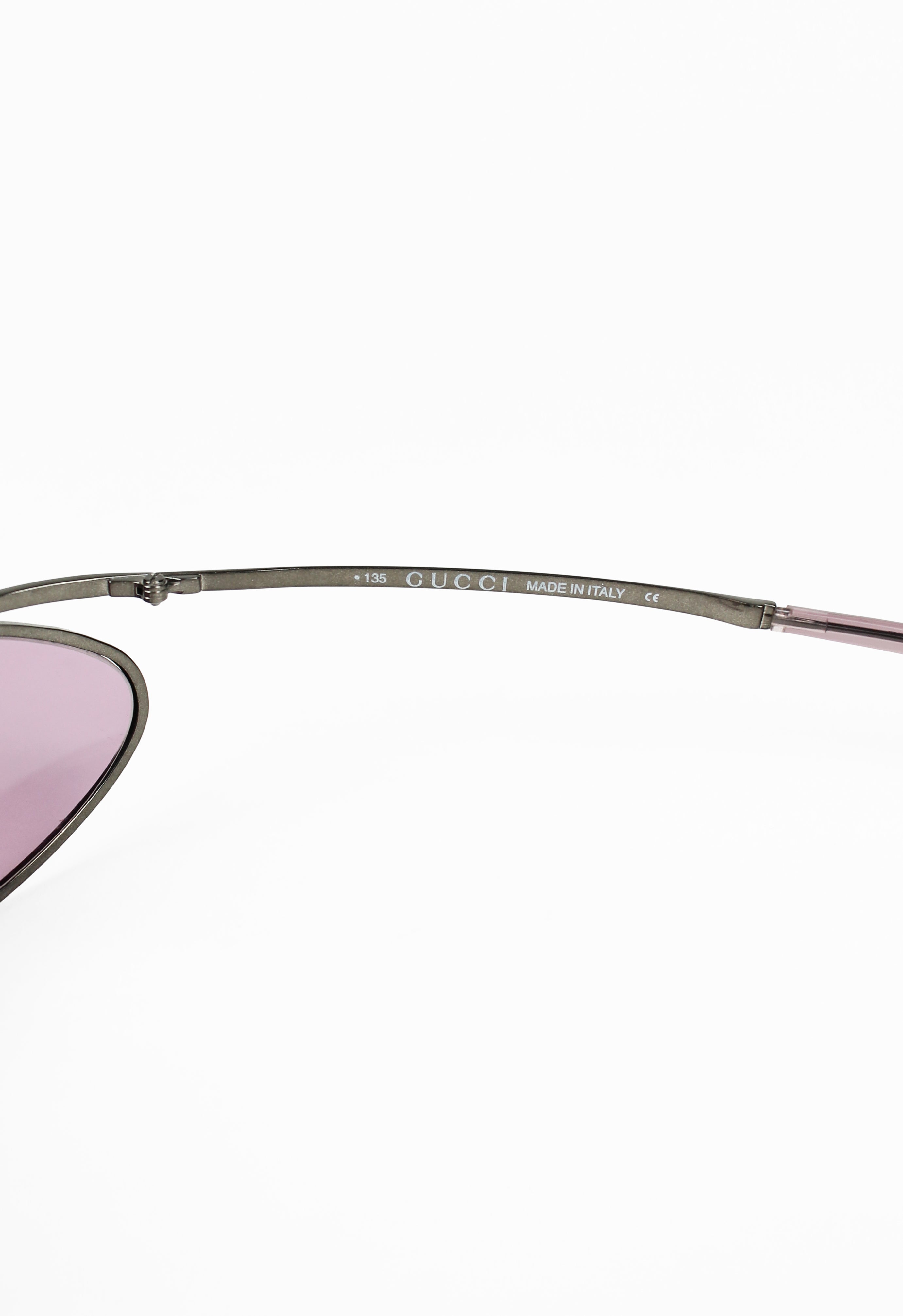 GUCCI TOM FORD FW 2001 CURVED SUSPENDED PURPLE SUNGLASSES