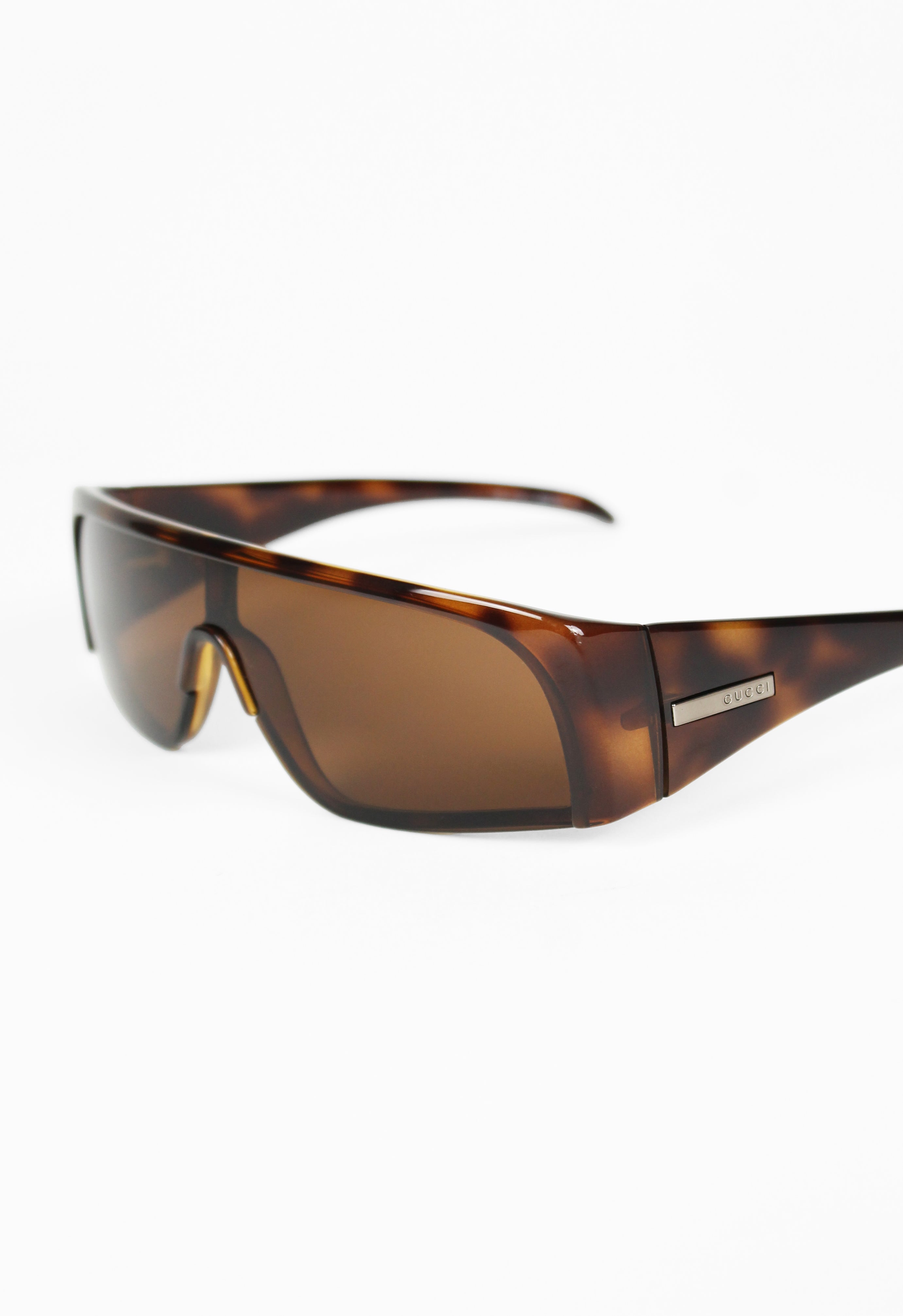 GUCCI TOM FORD FW 2001 TORTOISESHELL CASED SHIELD SUNGLASSES