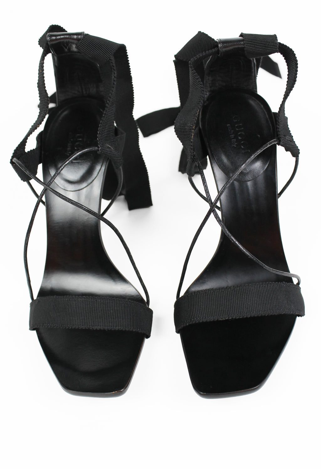 GUCCI TOM FORD FW 2002 LACE UP RIBBON HEELS
