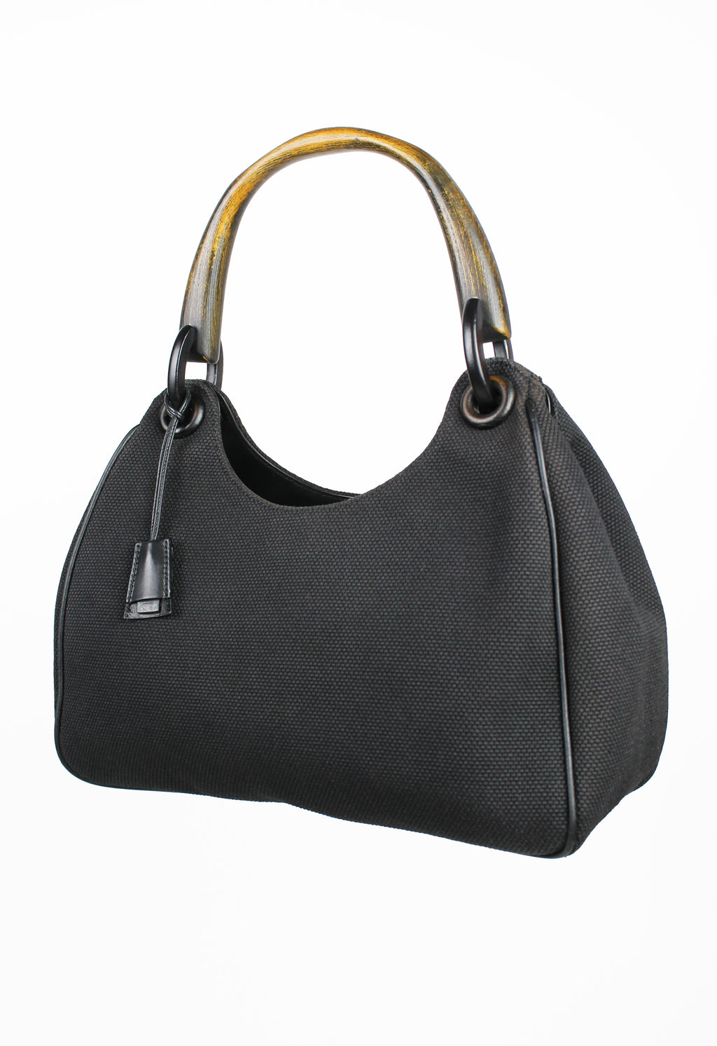 GUCCI TOM FORD FW 2002 WOODEN HANDLE SHOULDER BAG