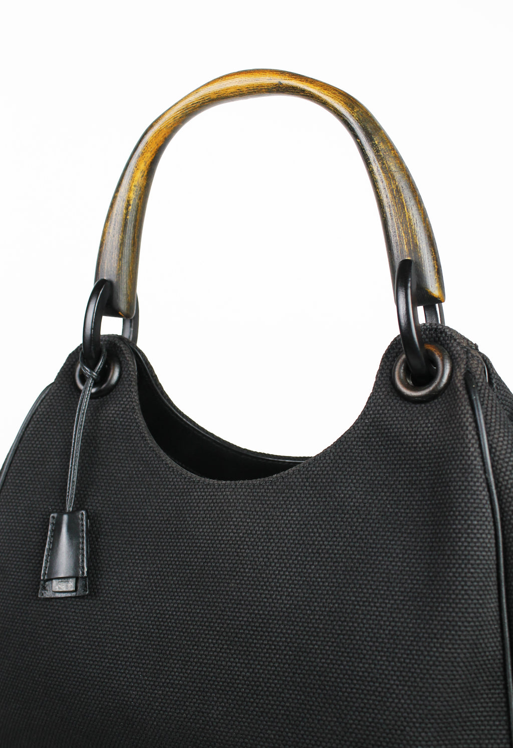 GUCCI TOM FORD FW 2002 WOODEN HANDLE SHOULDER BAG