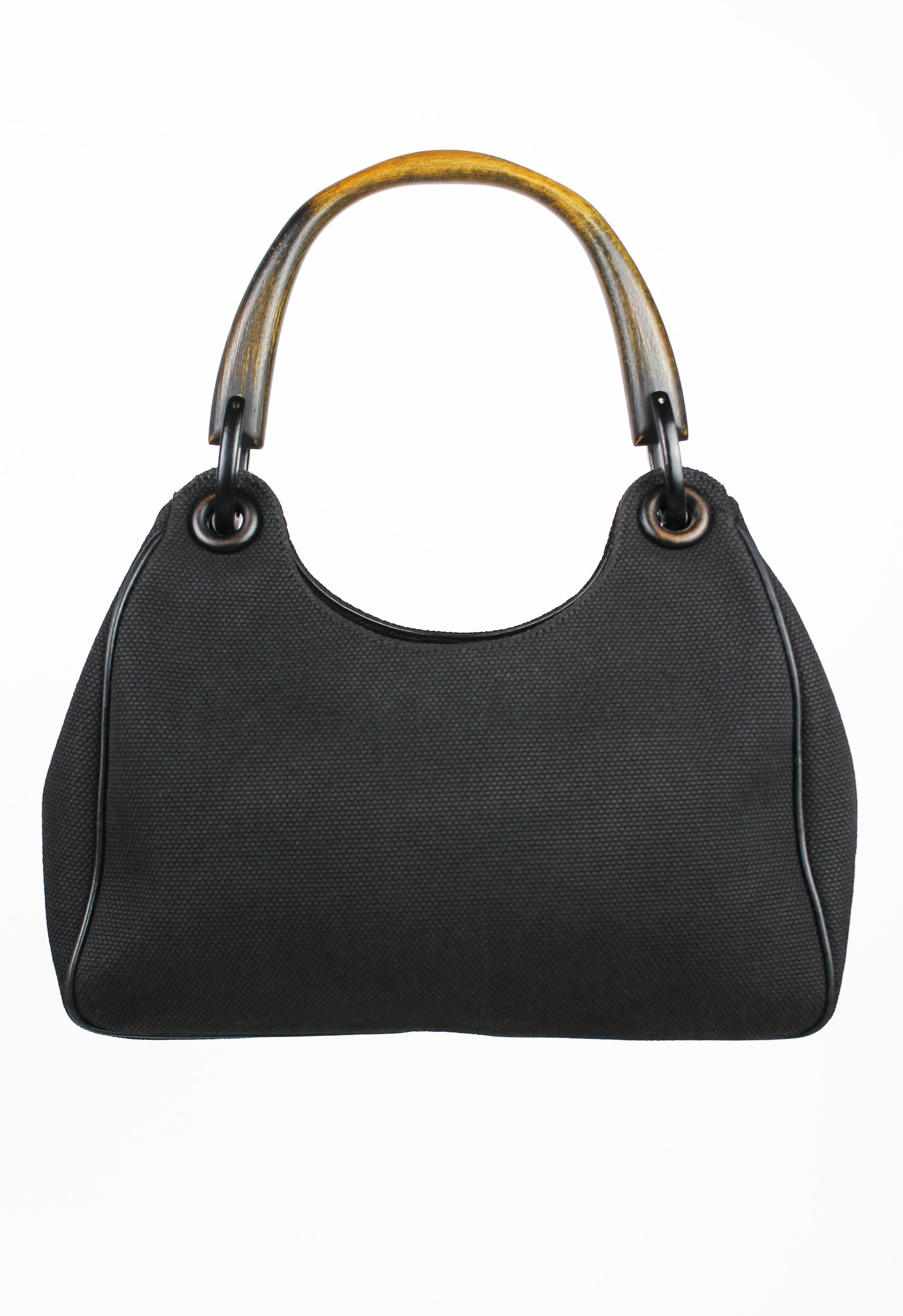 GUCCI TOM FORD FW 2002 WOODEN HANDLE SHOULDER BAG