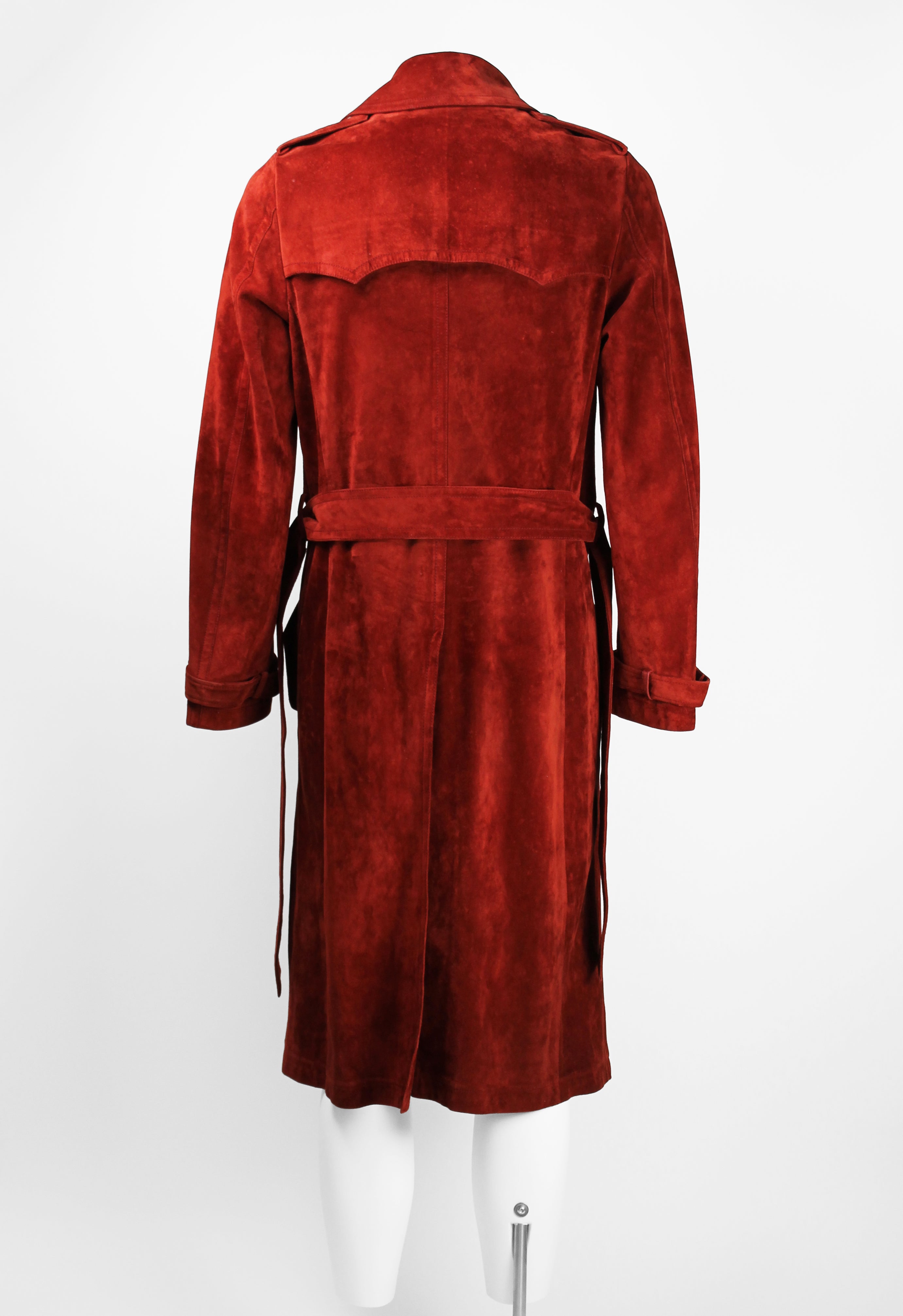 GUCCI TOM FORD FW 2003 RED SUEDE COAT