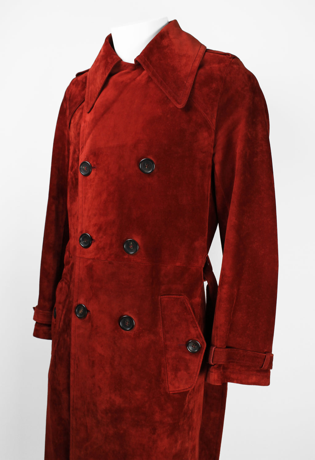 GUCCI TOM FORD FW 2003 RED SUEDE COAT