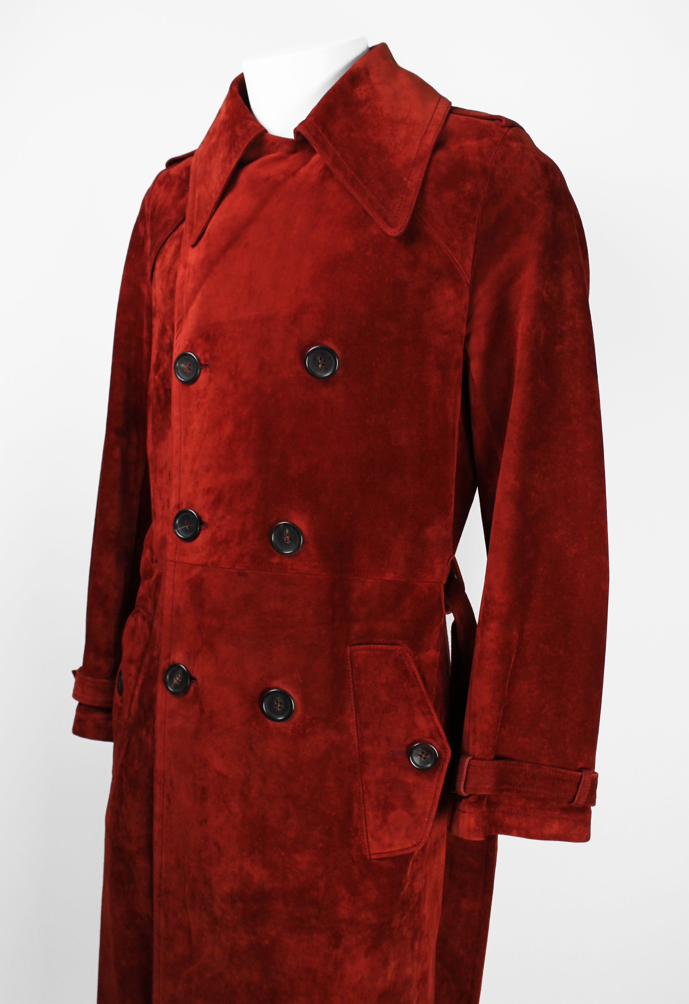 GUCCI TOM FORD FW 2003 RED SUEDE COAT