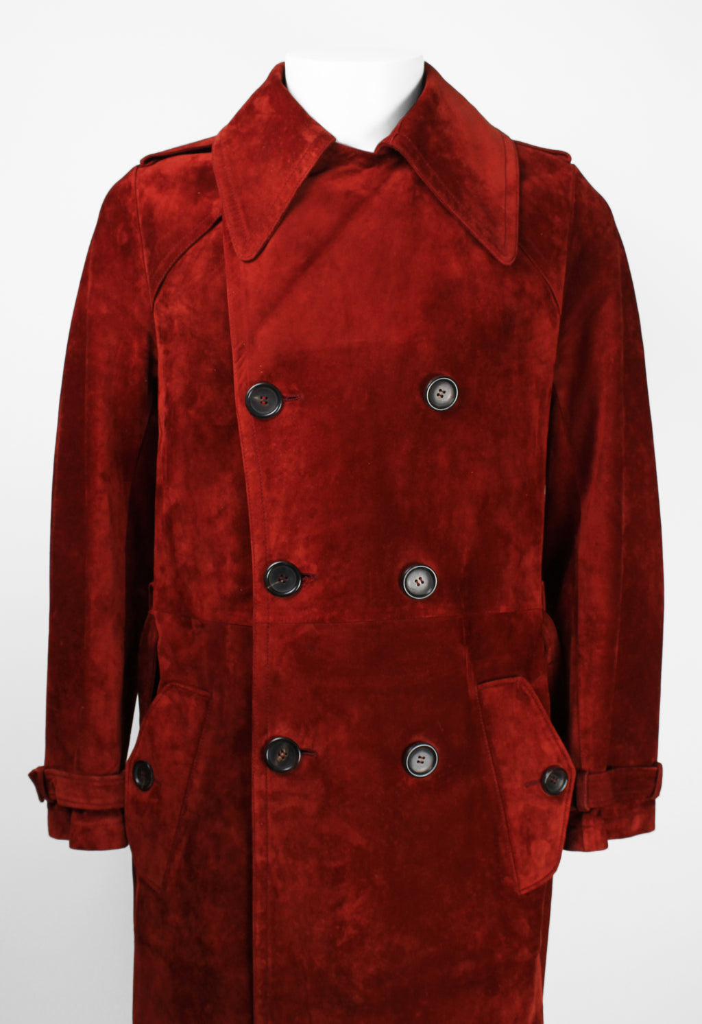 GUCCI TOM FORD FW 2003 RED SUEDE COAT