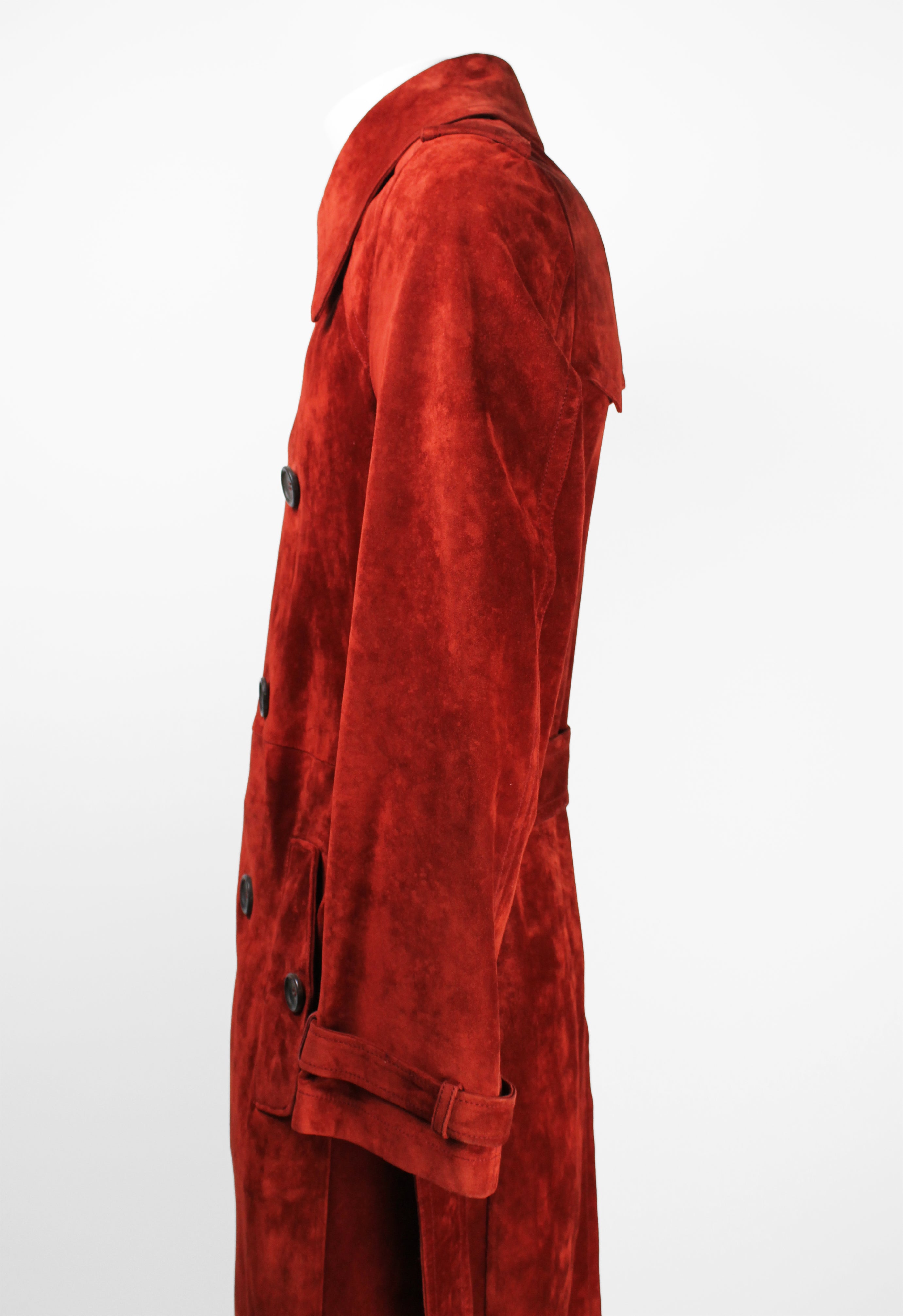 GUCCI TOM FORD FW 2003 RED SUEDE COAT