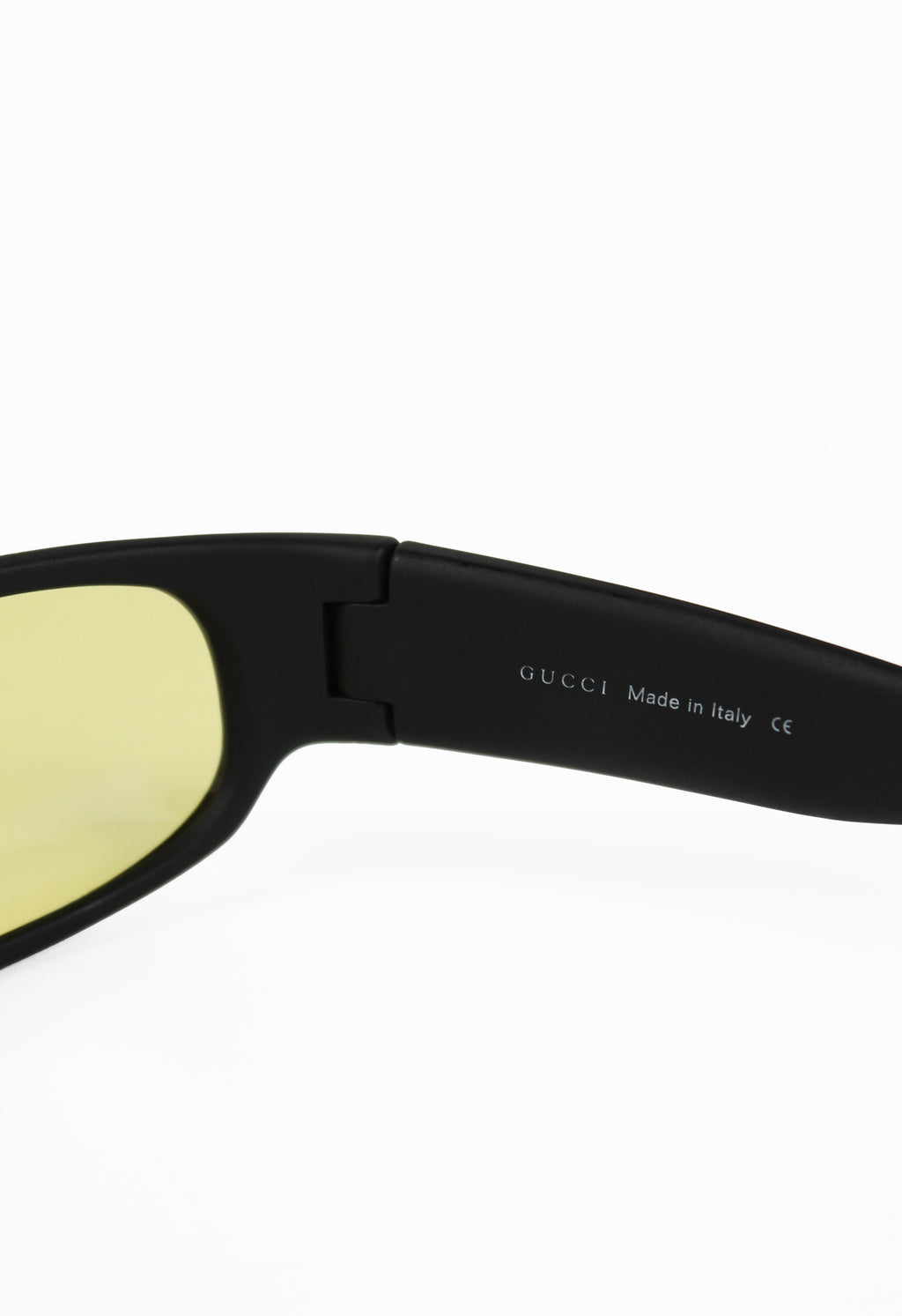GUCCI TOM FORD MATTE BLACK AND YELLOW BOLD GOGGLE SUNGLASSES