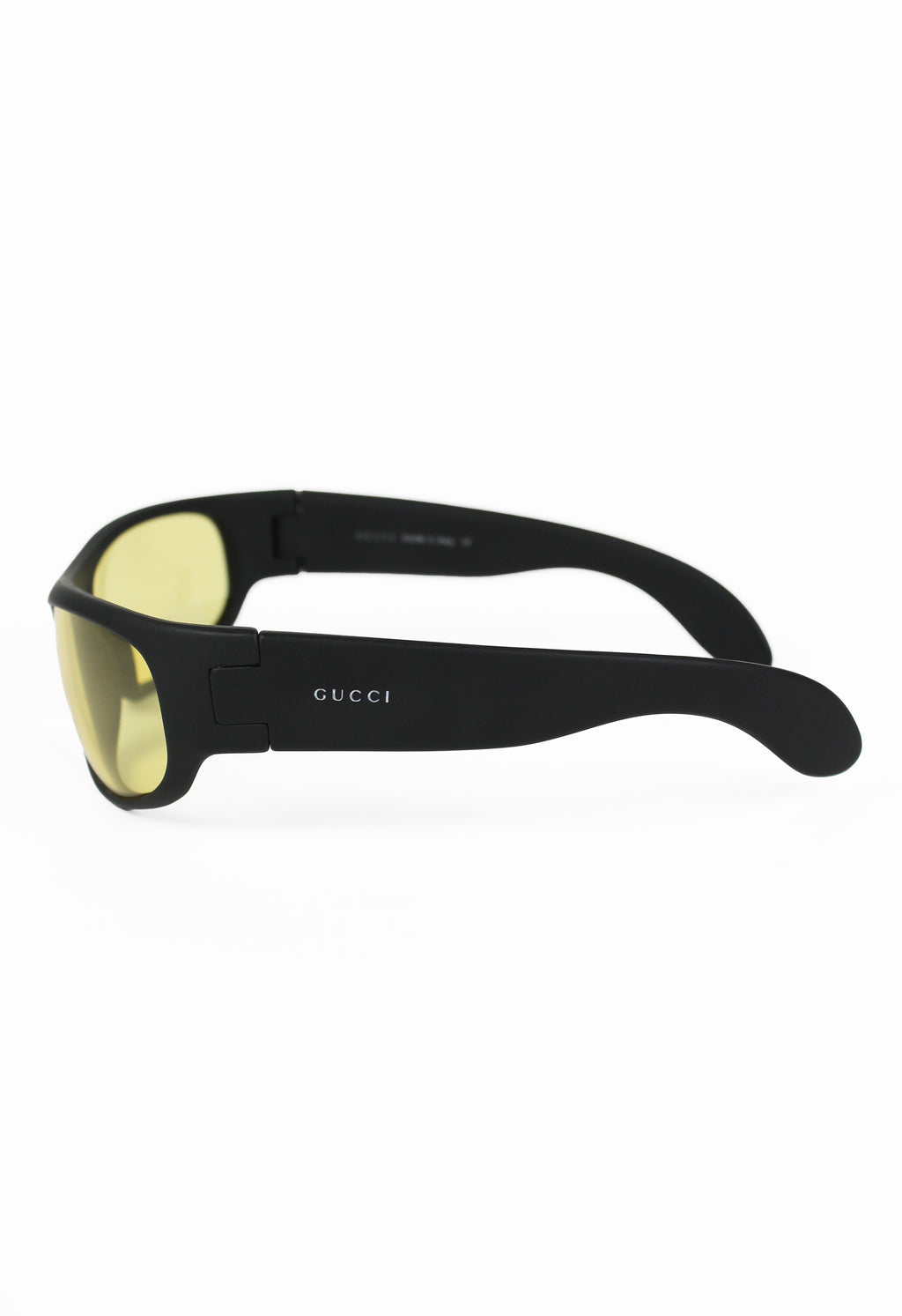GUCCI TOM FORD MATTE BLACK AND YELLOW BOLD GOGGLE SUNGLASSES