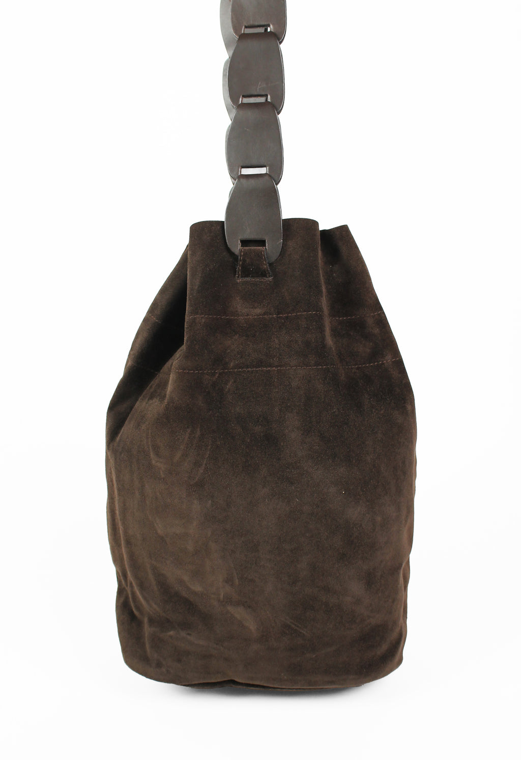 GUCCI TOM FORD SS 1997 CHAIN STRAP SUEDE BUCKET BAG