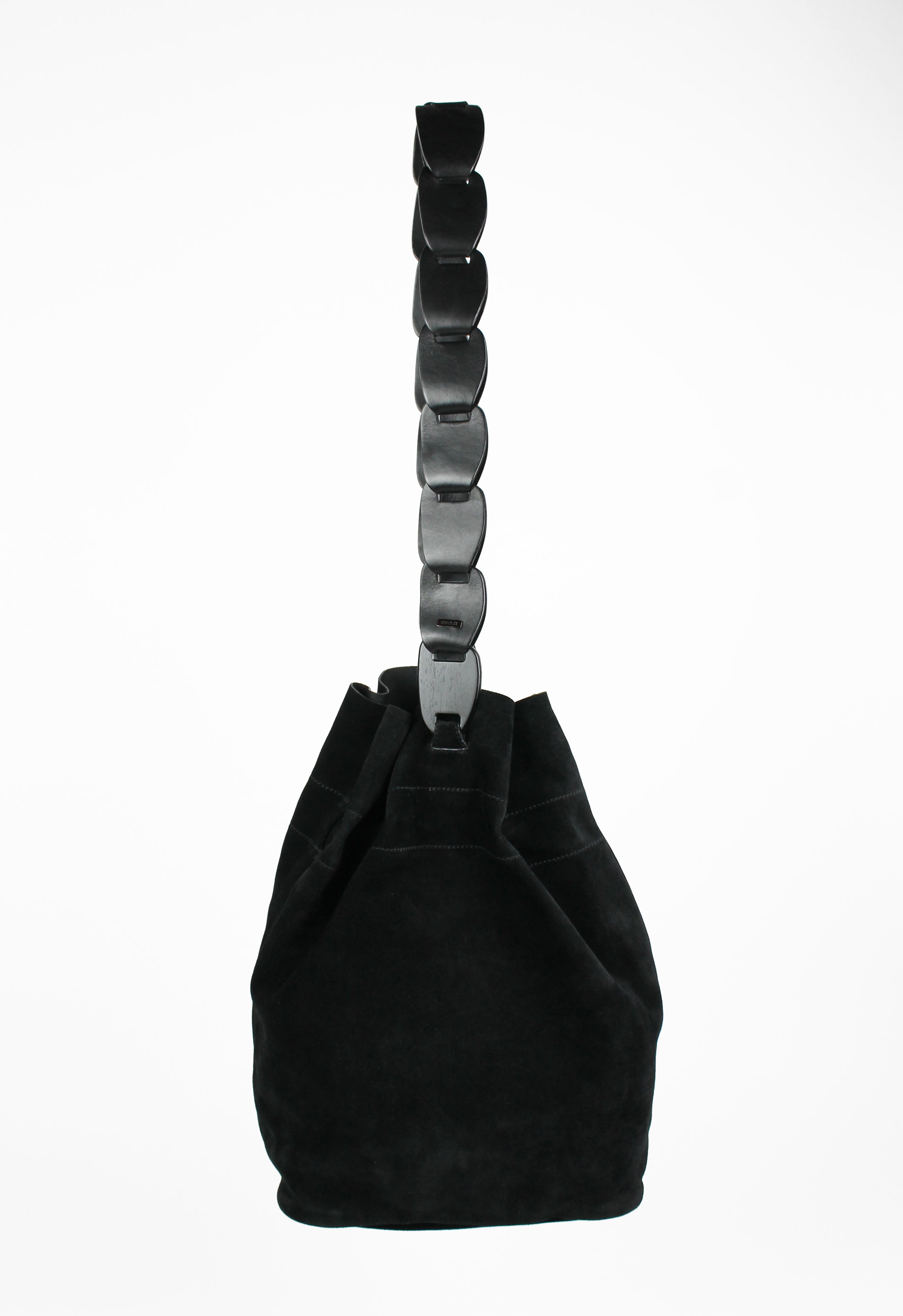 GUCCI TOM FORD SS 1997 CHAIN STRAP SUEDE BUCKET BAG