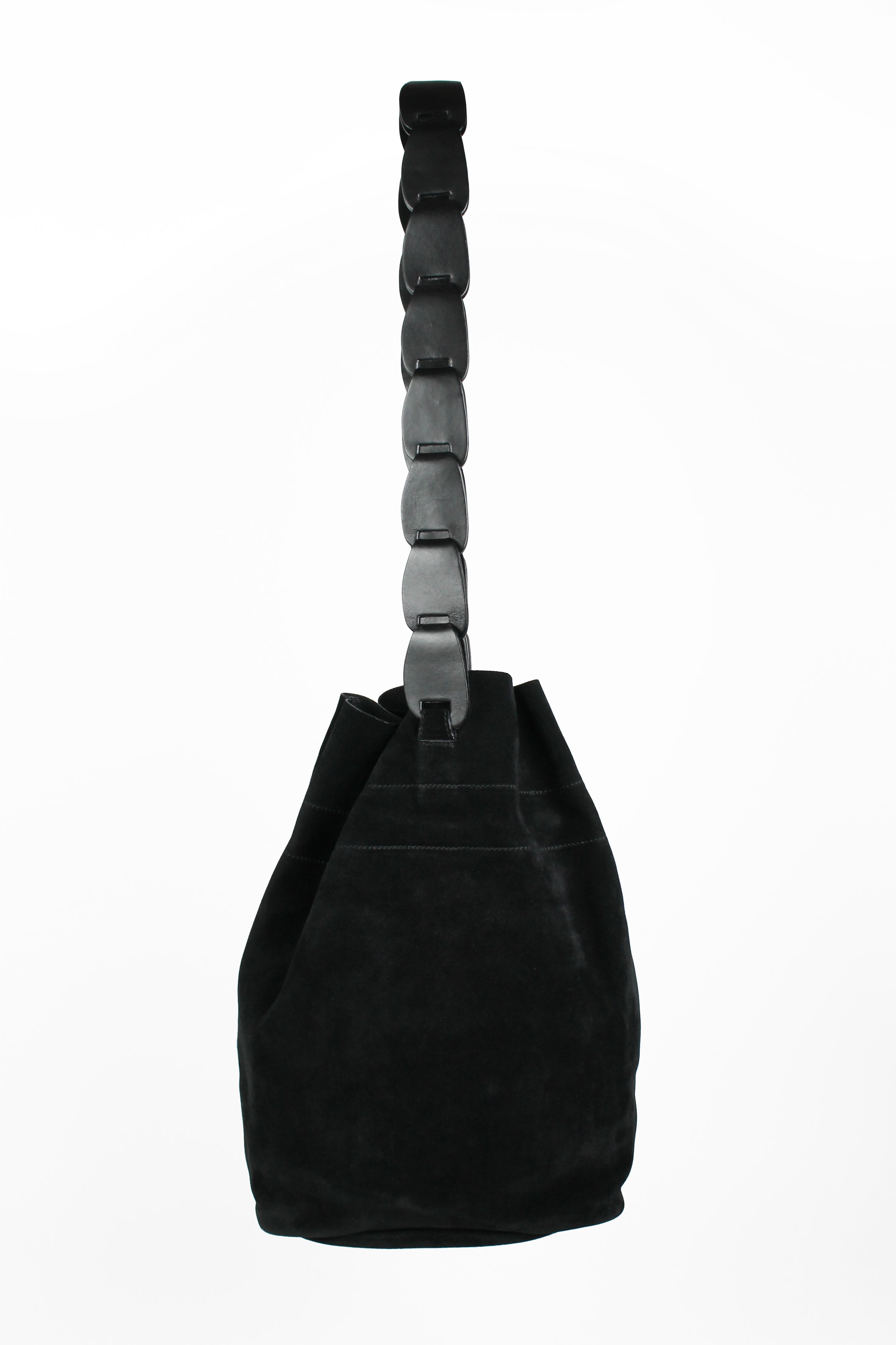 GUCCI TOM FORD SS 1997 CHAIN STRAP SUEDE BUCKET BAG