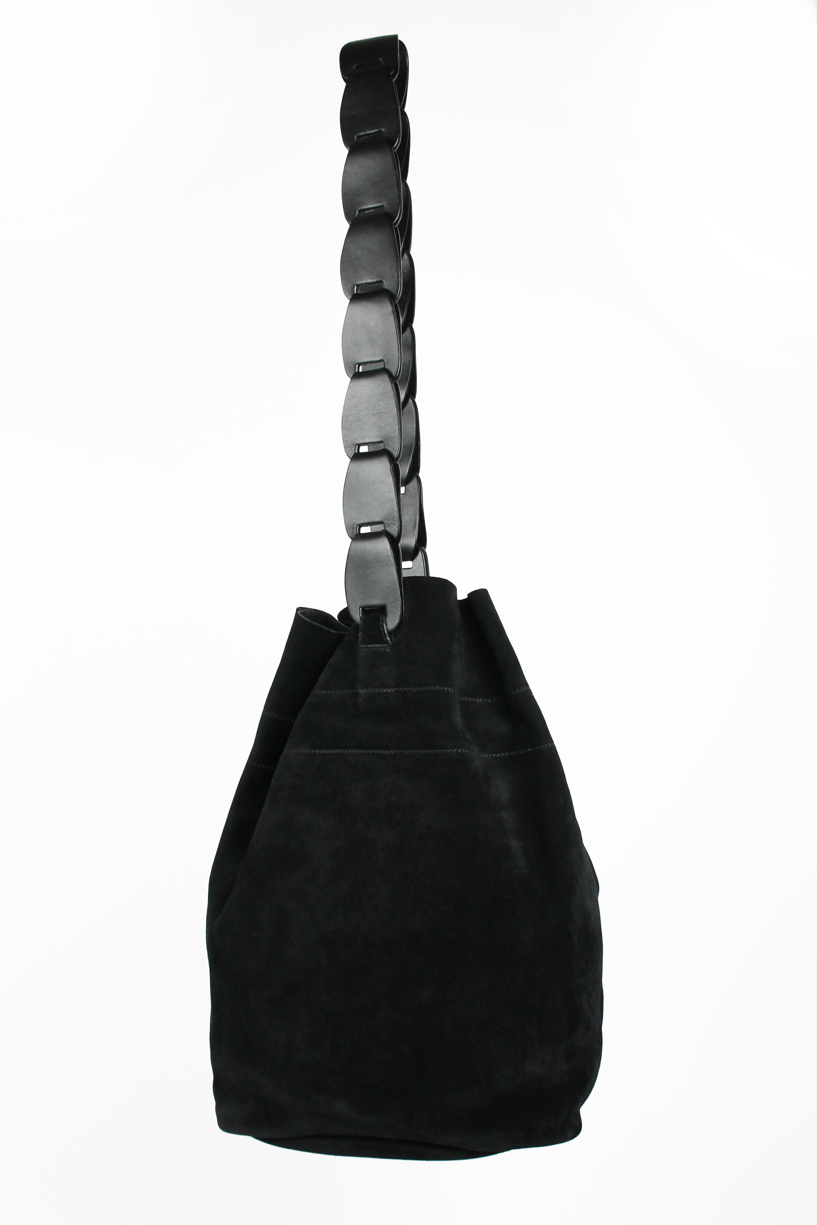 GUCCI TOM FORD SS 1997 CHAIN STRAP SUEDE BUCKET BAG